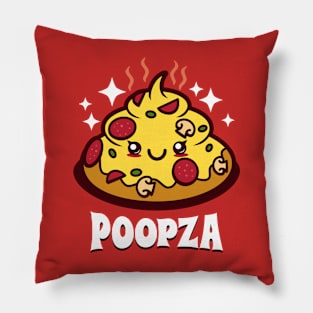 Funny Cute Kawaii Pizza Kawaii Poop Original Cartoon For Kids Pillow