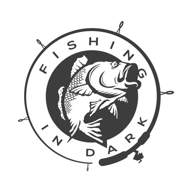 fishing lover fishing in dark by Matadesain merch