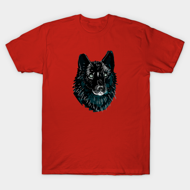 black wolf t shirt