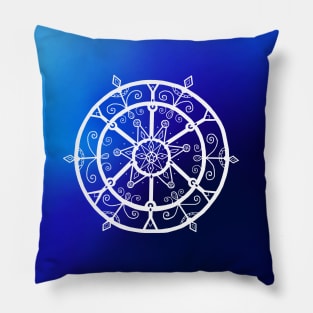 Giant Nautical Winter Snowflake Pillow