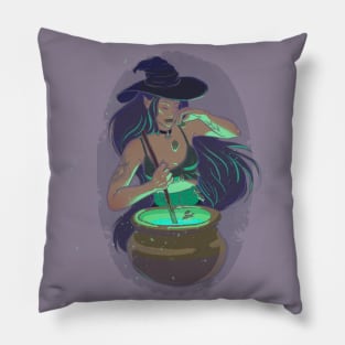 witch brewing a potion Pillow