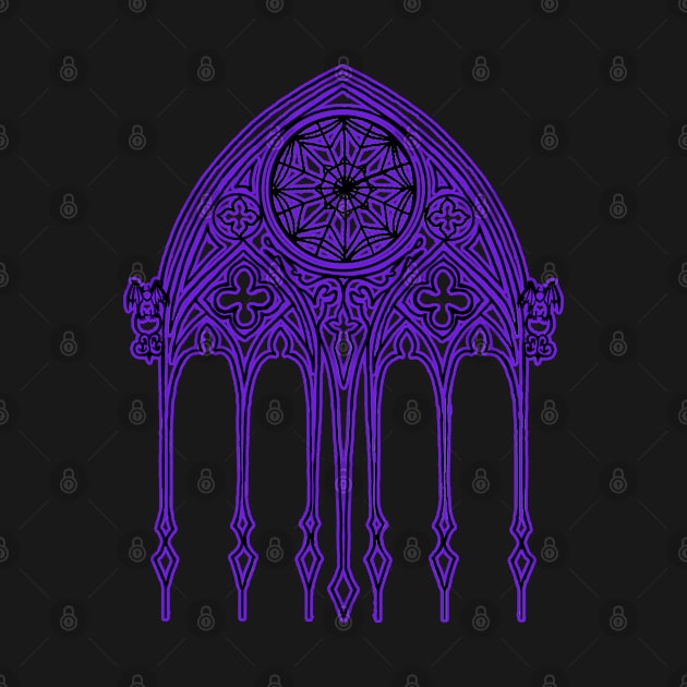 Purple Gothic Cathedral Window by NightmareCraftStudio