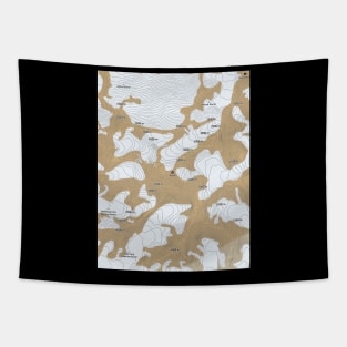 Summit Splendor: McKinley Elevation Map Tapestry