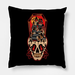 Haunted house Pillow