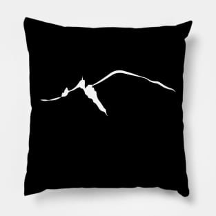 Mountains Mont blanc and Aiguille du midi Chamonix Pillow