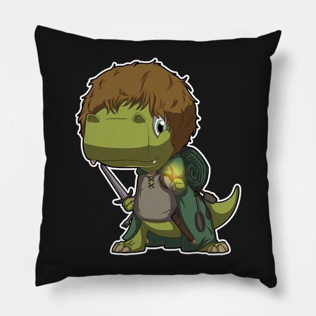 Dino Wise Pillow by DinoTropolis