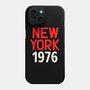 Iconic New York Birth Year Series: Timeless Typography - New York 1976 Phone Case