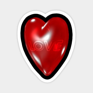 Love Red Heart BFF Magnet
