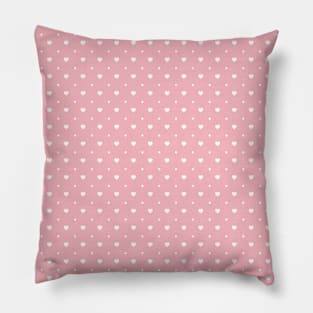 Valentine Pastel Pink White Heart Pillow