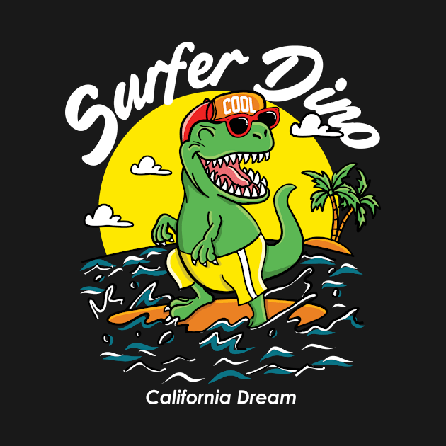 Surfer Dino by D3monic