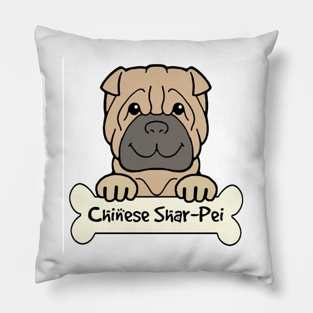 Chinese Shar-Pei Pillow by AnitaValle