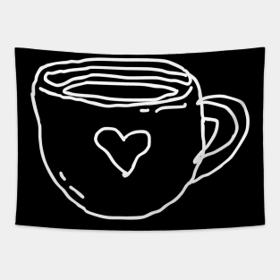 cup of coffee art Tapestry