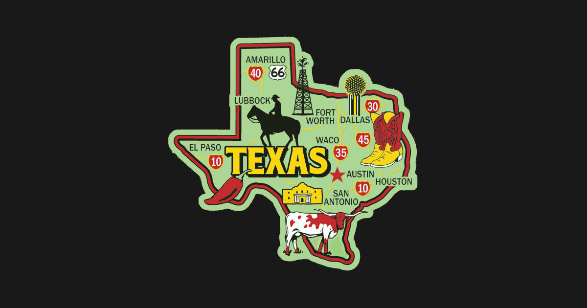 Texas State Outline Texas TShirt TeePublic