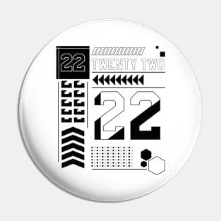 22 || Special Number || Sportswear | twenty two || Bk Pin