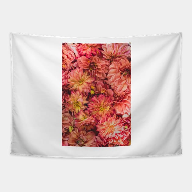 Dahlia Flowers Tapestry by RenataCacaoPhotography