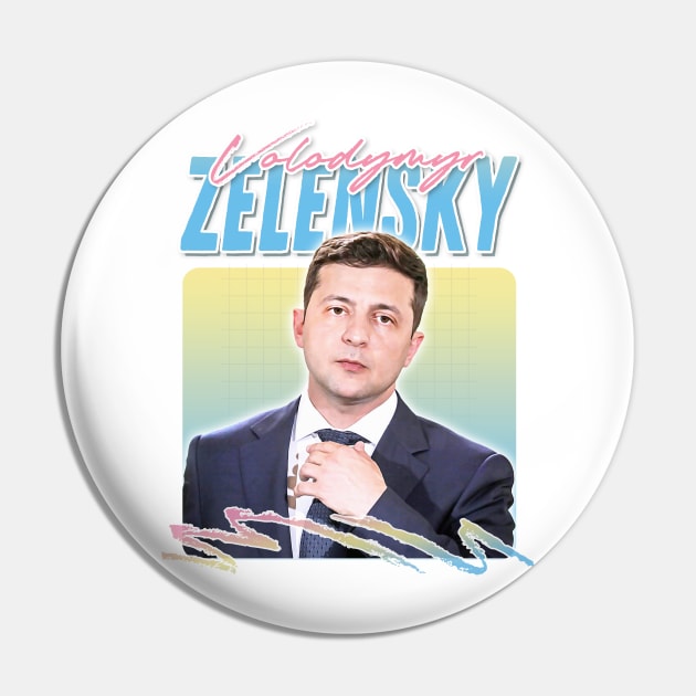 Zelensky Ukraine / / Retro Aesthetic Fan Artwork Design Pin by DankFutura