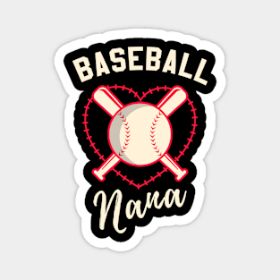 Baseball Game Sports Lover Nana Grandma Magnet