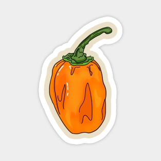 Habanero Orange Chili Pepper Magnet