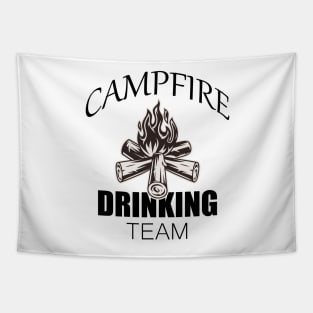 campfire drinking team,let's enjoy around the campfire Tapestry