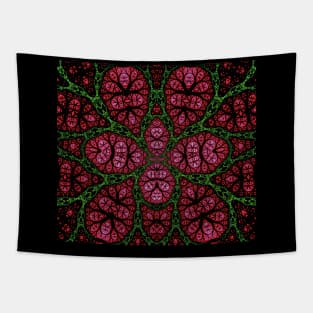 Dark Flower Mandala Tapestry