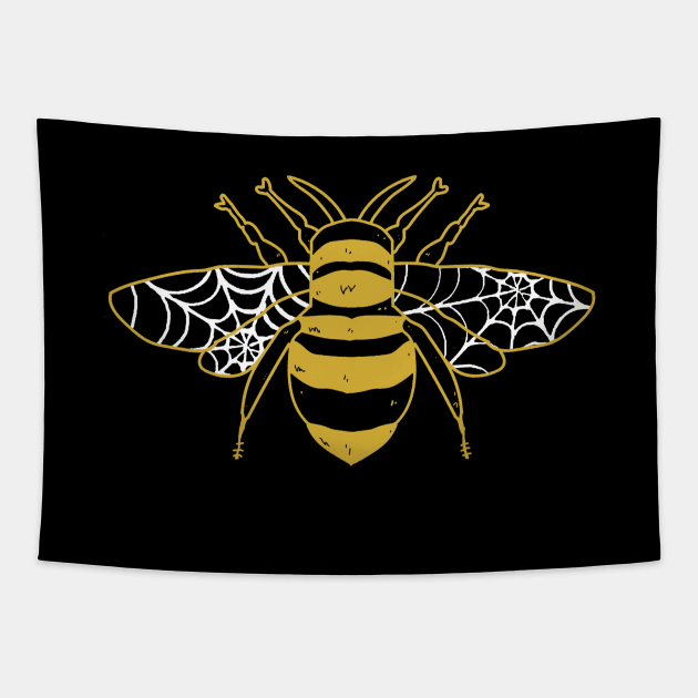 Honey Bee Design Tapestry by deadlydelicatedesigns