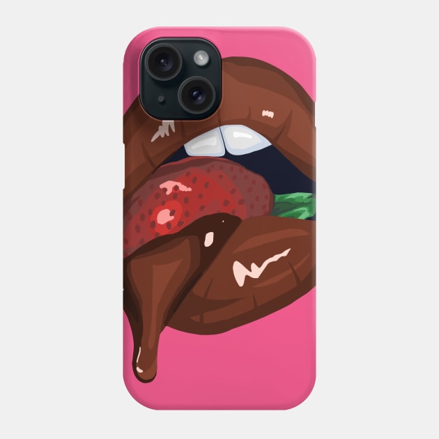 Chocolate Strawberry Phone Case by queennerdco