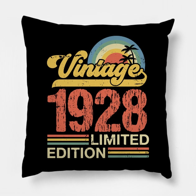 Retro vintage 1928 limited edition Pillow by Crafty Pirate 