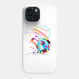 football sport art action brush strokes Phone Case