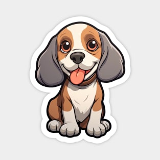 Cartoon Cute Kawaii Beagle Magnet