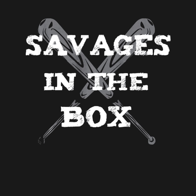 New York Baseball Savages in the Box Baseball and Bat by mlleradrian