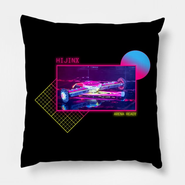 HiJinx Vaporwave Arena Ready Pillow by Offbeat Robotics