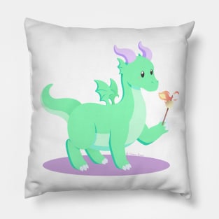 Kawaii fantasy animals - European Dragon Pillow