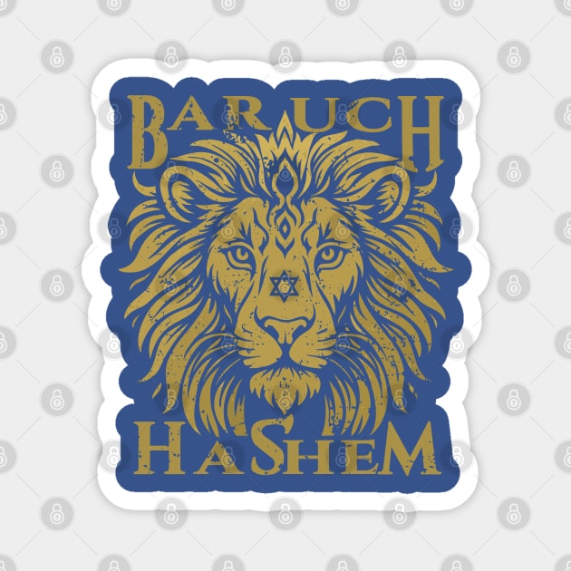 Baruch Hashem Lion of Judah Magnet by Thank HaShem