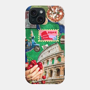 Passion and Pizza: Italy in Collage Form Phone Case