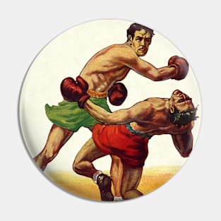 Vintage Sports Boxing, Boxers in a Fight Pin