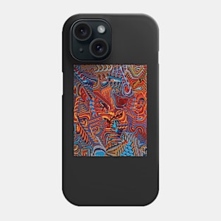 Dragons in Fire Abstract Pattern Phone Case