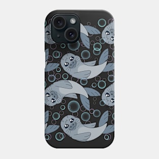 Copy of Sad Seal - Sea of Circles Pattern (Ink) Phone Case