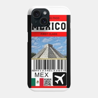 Mexico first class boarding pass Phone Case