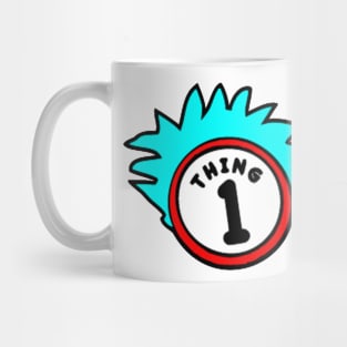 Set of 2 Dr Seuss Mugs Thing 1 and Thing 2