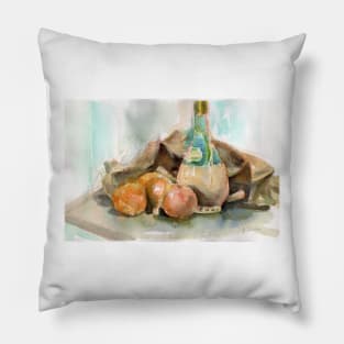 Onions, plonk and old potato sack... Pillow