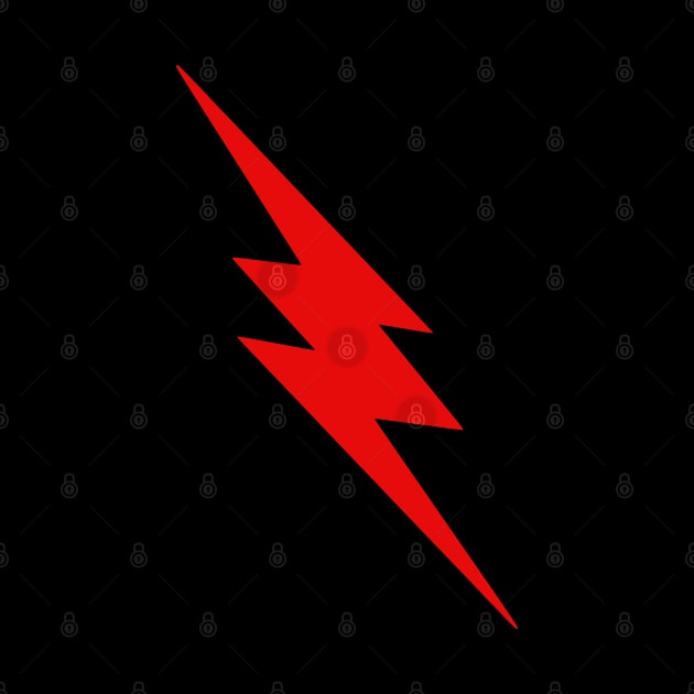 Red Lightning Bolt by SpaceAlienTees