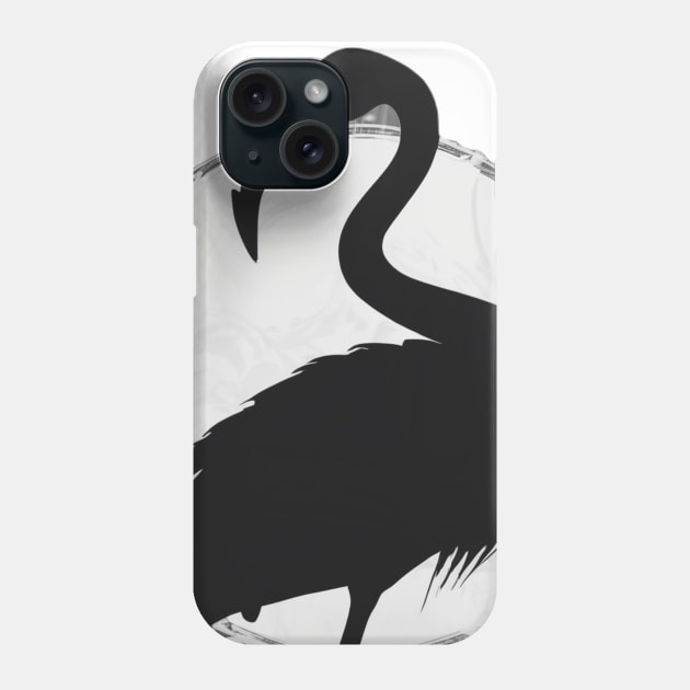 Flamingo Shadow Silhouette Anime Style Collection No. 135 Phone Case by cornelliusy