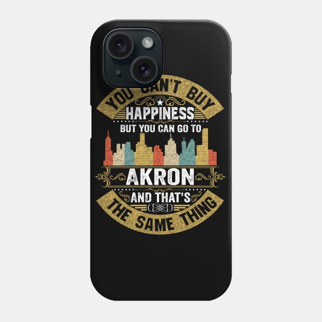 USA City Akron City T-Shirt I Love Akron Flag Ohio State Home City Akron Map Native USA Flag Phone Case by BestSellerDesign