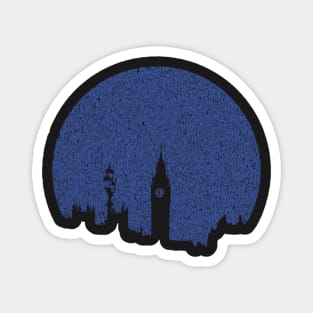 Minimalist Distressed Blue Moon London Magnet