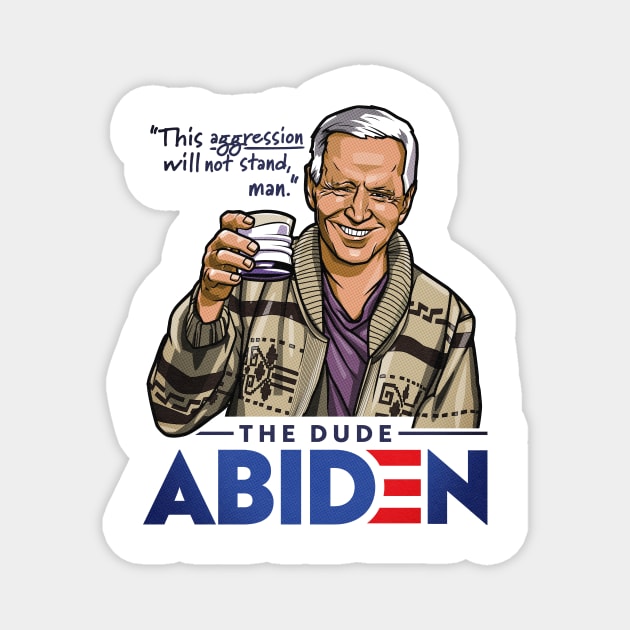 The Dude Abiden - Lebowski Magnet by RetroReview