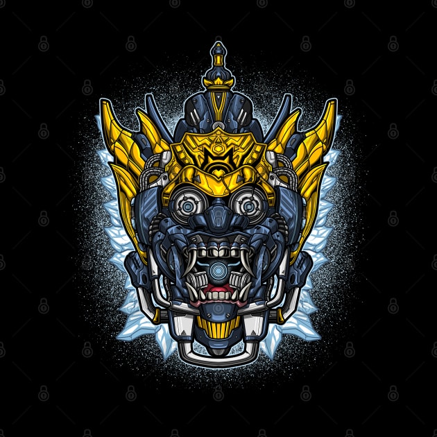 Barong Cyberpunk Hanya Mask artwork by namanyastudios