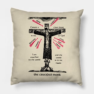 The Crucified Monk Pillow