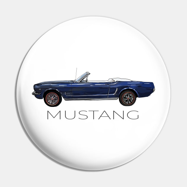 Ford 64 Mustang Convertible Pin by russodesign