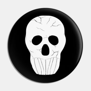 Cracked Skull Art Pin