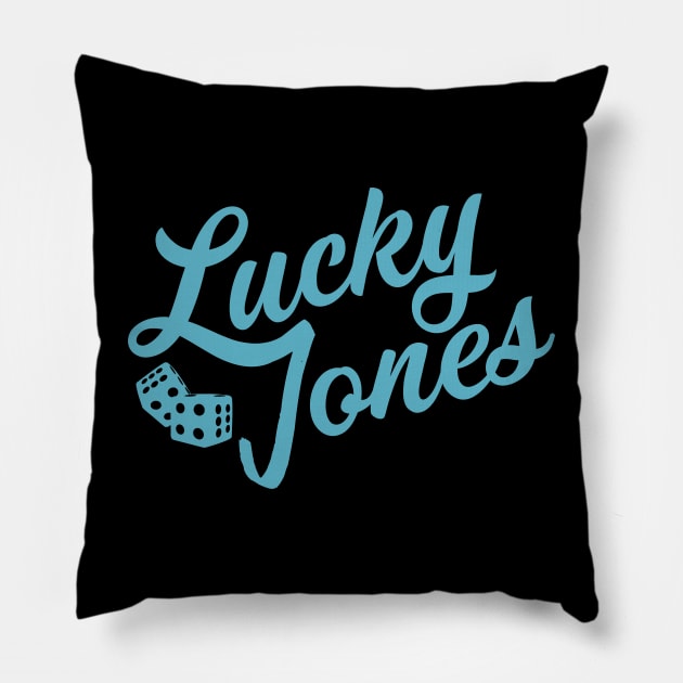 Lucky Jones Blue Dice Pillow by ShredBeard
